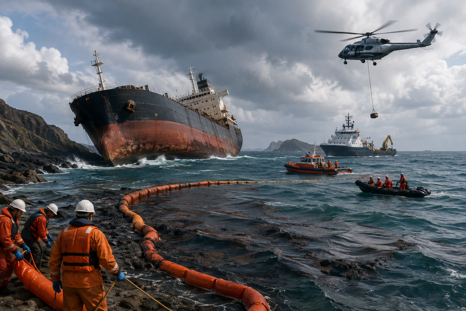 Oman Intensifies Efforts to Contain Oil Spill from Grounded “Caroline Bezengi” Tanker Near Al Qibliyah Island