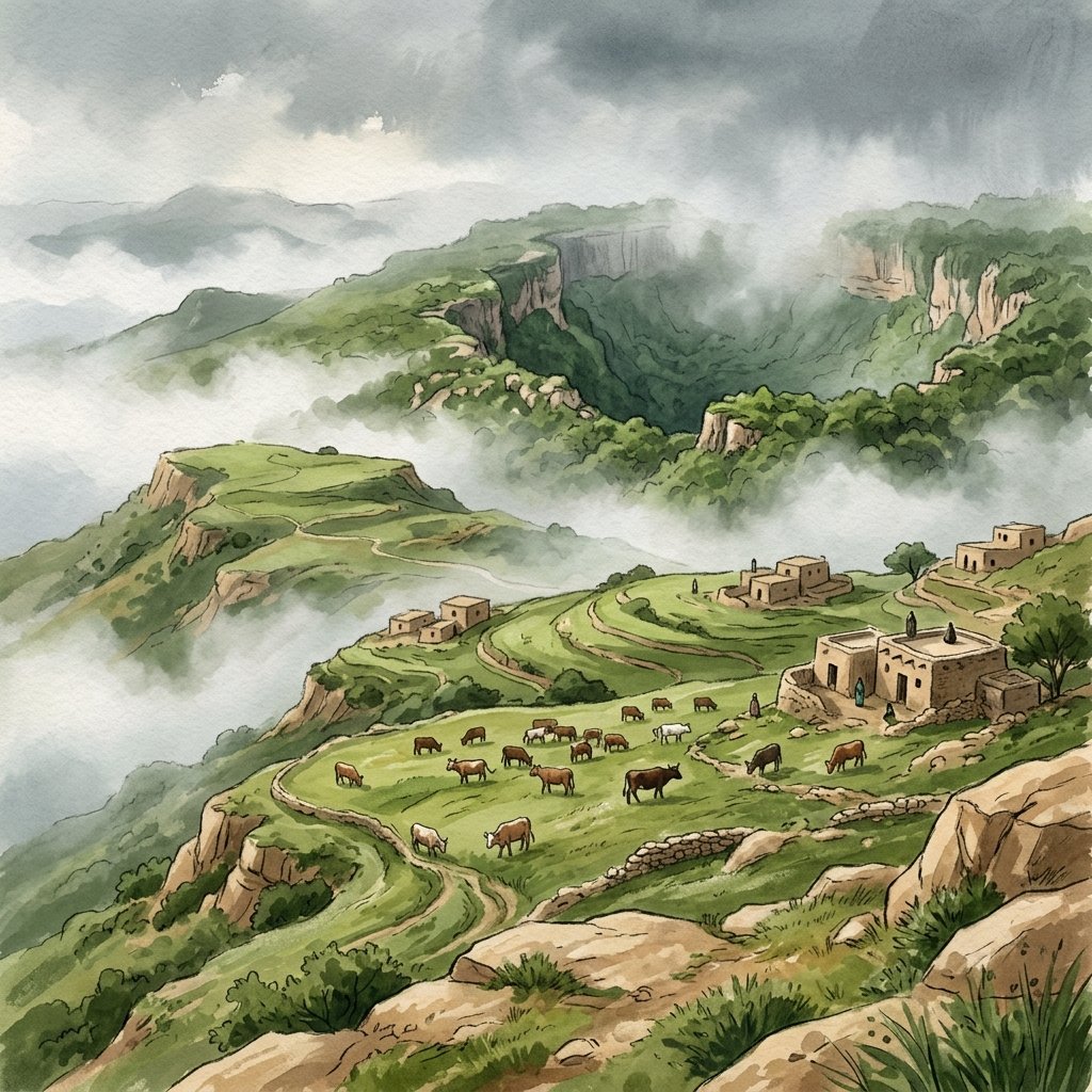 The Mist-Draped Oasis of Shihit: Pastoral Highlands and Hidden Geological Wonders in Taqah